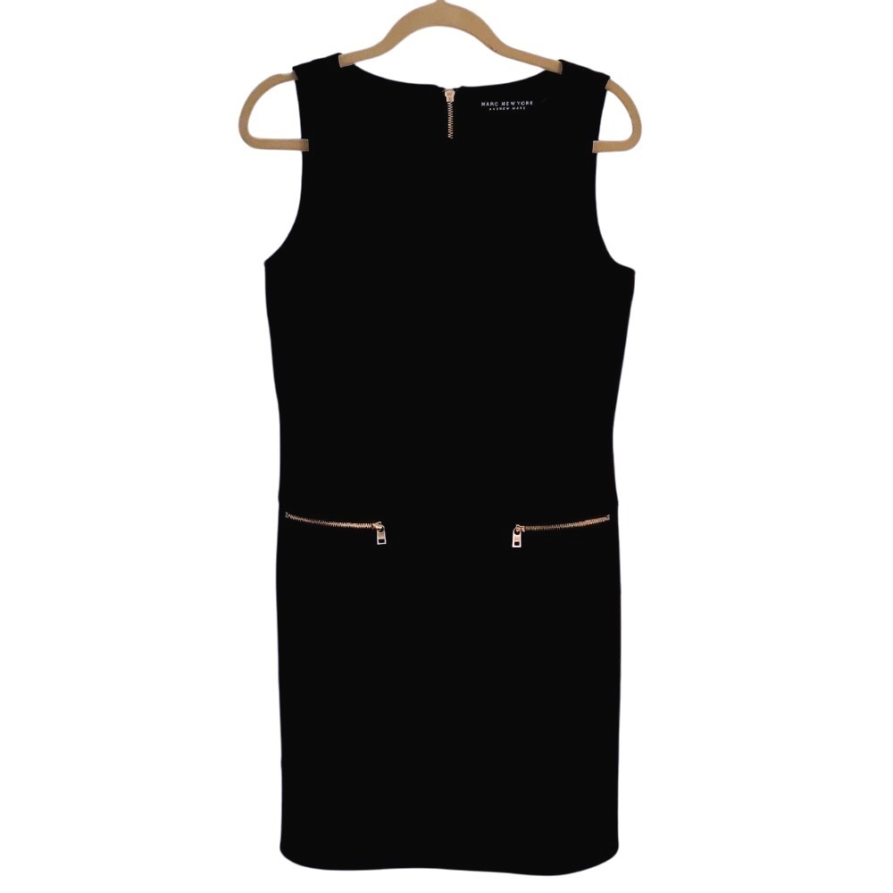 Marc New York Black‎ Dress with Gold Accents Size 10